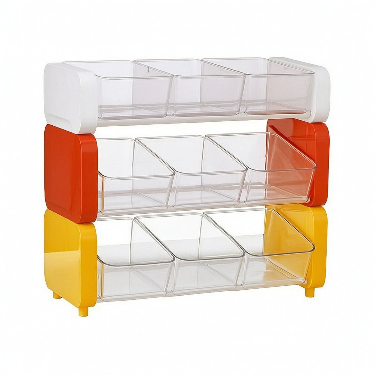 Three-Tier Desktop Storage Rack Clear Desk Storage Rack Modern Desktop Organizer Shelf Multi-Functional for Tea Station