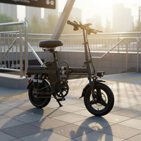 14 Inch Folding Electric Bike Lightweight Foldable Electric Bike Portable Foldable Electric Two-Wheeler for Adults, Commuting, City Travel