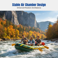 Inflatable Raft, Reinforced Kayak, Durable Dinghy for Fishing & Water Activities