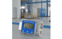 Waterproof Turbine Liquid Gauge High-Temperature Resistant Flowmeter with Electronic Display Threaded Flowmeter Aluminum Alloy for Technicians, Operators, Pipelines, Workshops, Plants