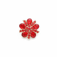Exquisite Shimmering Flower Buttons Korean Aesthetic Shimmering Flower Shank Button Multi-Purpose Jeweled Floral Clasp for Wedding