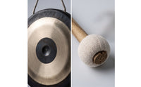Gong with Mallet Resounding Brass Gong Traditional Percussion for Sound Effects, Temple Fairs