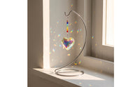 Metal Ornament Stand with Crystal Decorative Tabletop Hanger with Crystal Ornament Display Stand with Round Base Stable Sleek