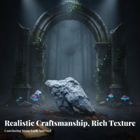 Lightweight PU Foam Landscape Rock Easy Installation PU Foam Fake Rock Long-Lasting Realistic Fake St Single All-Weather for Set Designers, Photographers, Yard, Patio, Pool Area, Photography Studio