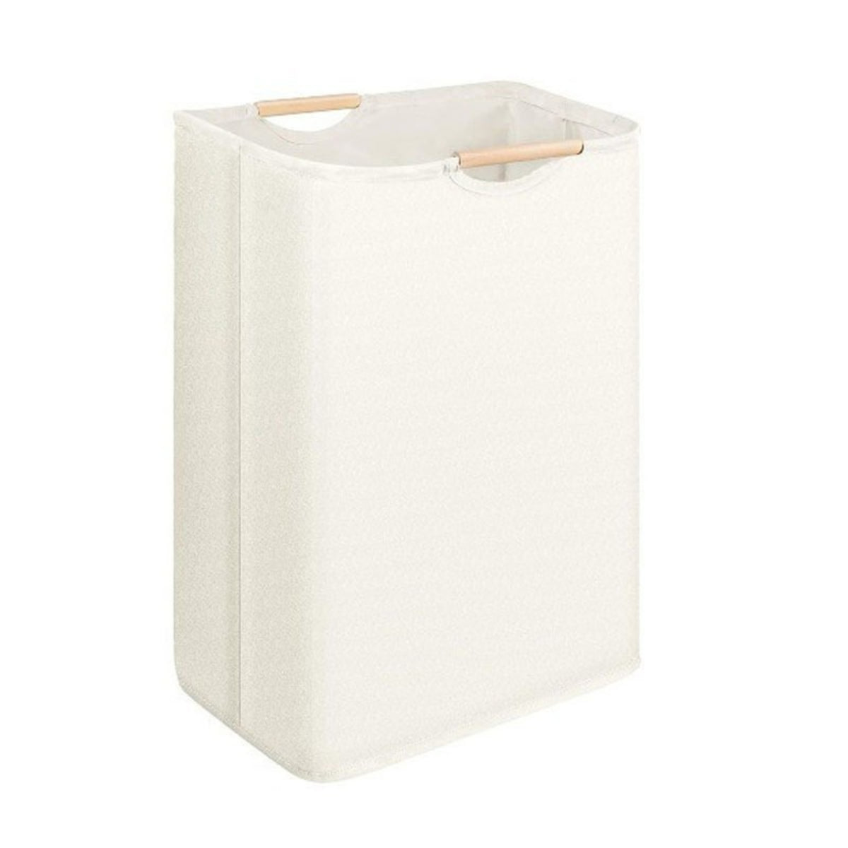 Laundry Hamper with Wooden Handle Space-Saving for Bedroom, Dorm Room, Students