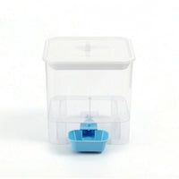 Large Capacity Pet Water Dispenser with Transparent Reservoir Non-Electric Gravity Pet Water Dispenser Wide-Mouth Sturdy for Indoor