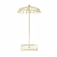 Detachable 18-Hook Jewelry Stand Large Capacity Jewelry Display with Tray Household Storage for Boutique