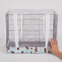 Pet Cage Cover with Ventilation Net Cover, Breathable Mesh Material with Patterned Trim, Dustproof Cage Cover for Indoor Outdoor Use, Cover