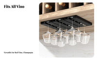 Hanging Beverage Glass Holder Easy to Clean Under Cabinet Beverage Glass Rack Hanging Stemware Holder Sturdy Hook-on Stemware