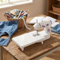 Electric Mini Sewing Machine Compact Desktop Sewing Machine Portable Stitch Tool Extension Table Easy to Use