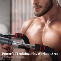 Spring-Loaded U-Shaped Arm Exerciser Foam-Padded Adjustable Resistance Exerciser Ergonomic Design Chest Workout Exercise Equipment Anti-Slip Grip