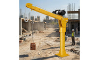 Pivoting Electric Crane with Winch Adjustable Arm Crane with Hook Heavy-Duty Hoist Compact for Mechanics, Builders, Workshop, Garage, Truck Bed