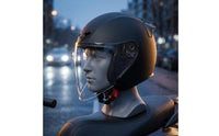 Open-Face Helmet Quick-Disconnect Buckle Half-Helmet Clear Visor Vehicle Gear