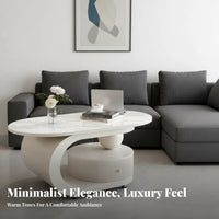 Mobile Design Rolling Side Table with Storage Space Saving Rolling Coffee Table with Drawer Multi-Purpose Household Furniture Easy Assembly for Apartment Dwellers, Homeowners, Students, Living Room, Small Areas, Bedroom, Balcony