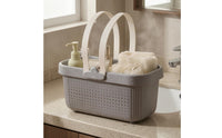 Perforated Bath Basket Arched Handles Portable Washroom Basket Ventilated Handle Storage Tote