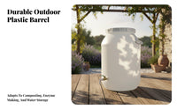 Fermentation Barrel with Spigot Versatile Sturdy Duty Plastic Drum Sturdy-Duty Liquid Container Reusable for Gardeners, Garden