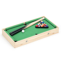 Interchangeable Panels Foldable Tabletop Pool Table Corner Pockets Folding Pool Table Wood-Tone English Green Felt Space-Saving