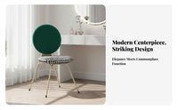 Nordic design Shell rear Chair Modern Minimalist Vanity Stool Scalloped rearrest Seating Furniture Soft Upholstery for Homeowners, Salon Owners, Home Decorators, Makeup Room, Bedroom, Reception Area