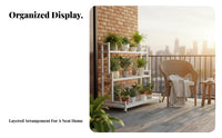 Tiered Plant Stand Multitier Design Stepped Plant Display Large Capacity sturdy Duty for Homeowners, Balcony