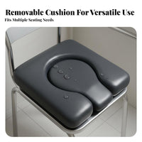 Waterproof Commode Seat Cushion Easy to Clean Gourd Shaped Commode Pad Comfortable Removable Plug Toilet Cushion for Women, Hospital, Bedroom