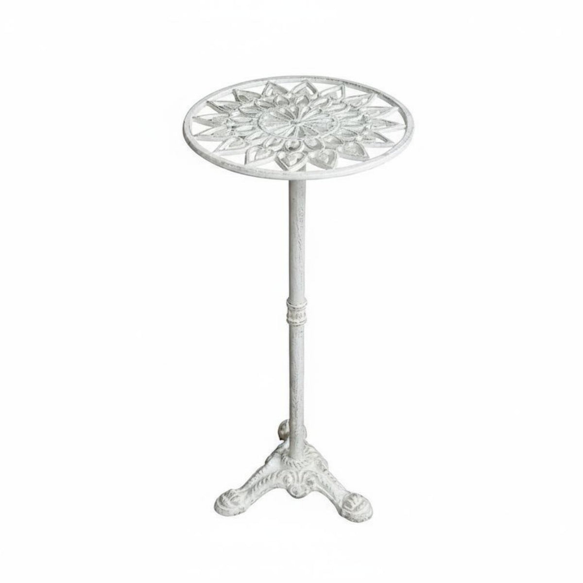 Distressed Finish European Design Metal Plant Rack Retro Pattern Vintage Cast Iron Plant Stand Heavy Duty Vintage Tall Flower Pot Stand Space Saving