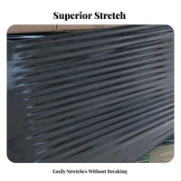 Black Stretch Film Sturdy Black Plastic Film Stretch Wrap Roll Puncture Resistant Moving Wrap Sturdy Duty for Shipping, Storage