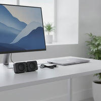Hidden Built-in Mini Wired Computer Speaker, Desktop Display Soundbar, USB Audio