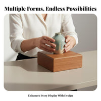 Thickened Design Solid Wood Display Block Versatile Pedestal Stand Sturdy Riser Set Enhanced Presentation for Collectors, Retailers, Tabletop Decoration, Countertops