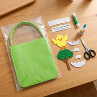 DIY Easter Bunny Gift Bag Handmade Fun Easter Cloth Tote Bag Kit Easy to Use for Party Guests, Home Crafting, Classroom Activities, Holiday Decoration
