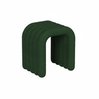 Multifunctional U-Shaped Sherpa Stool Comfortable Seating Vanity Seat Modern Design Indoor Furniture Soft Padded Cushion for Makeup Enthusiasts, Photographers, Interior Designers, Bedroom, Living Room, Photo Studio, Entryway