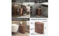 Narrow Slim Trash Can Minimalist Trash Can with Lid Compact Rectangular Waste Bin Easy to Clean for Kitchen