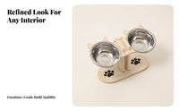 Compact Raised Pet Bowl Stand