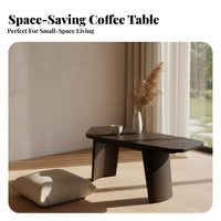 Irregularly Shaped Black Table Japanese rustic aesthetic design Irregular Table with spherical Legs Minimalist Design Household Furniture for Homestay, Living Room, Bedroom