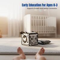 Black and Cream Visual Stimulation Crinkle Book, Infant Cloth Book, Cognitive Toy, Interactive Early Learning