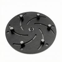 Curved Radial Slots Self-Centering Wood Lathe Chuck Six Clamping Posts Wood Lathe Chuck Plate 250 Mm