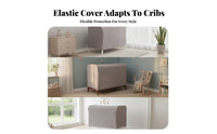 Nursery Accessory Gray Thickened Crib Dust Cover