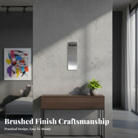 Brushed Finish Push Pull Door Plate Rustproof Push Pull Door Handle Set Rust-Proof Entryway Hardware Etched Lettering for Property Managers, Business Owners, Contractors, Office Doors, Public Buildings, Storefronts, Restaurants