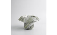 Stone Pedestal Bowl Pedestal Bowl Sculptural Tabletop Decorative Piece for Coffee Table, Living Room