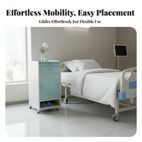 Integrated Shoe Rack Medical Nightstand with Utility Racks Water Bottle Holder Patient Cabinet Multi-Storage Design Hospital Furniture Resistant for Patients, supportgivers, Seniors, Nursing Home, recuperation central point, medical facility, Bedroom
