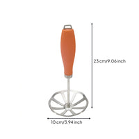 Long Handle Detachable Potato Masher Perforated Plate Stainless Steel Potato Masher Lightweight Mashing Utensil