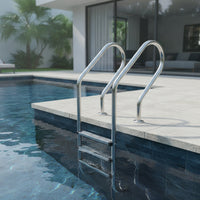 Ladder with Handrail Anti-Slip Stainless Steel Pool Ladder Resistant
