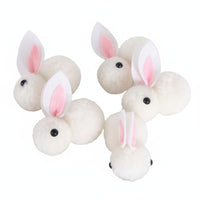 3D Effect DIY Easter Bunny Accessory Cute Design Easter Rabbit Craft Pieces Reusable Mini Bunny Figurines Long-Lasting for Crafters, Kids, Wreath Making, Party Decoration