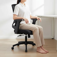 Support Ergonomic Office Chair Rocking Function Mesh Back Computer Chair Heavy Duty for Students