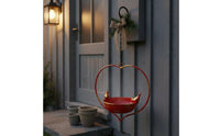 Wide Mouth Iron Bird Feeder Outdoor Use Hanging Bird Feeder Rust Resistant Easy to Clean for Garden, Patio, Balcony