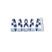 5 Pieces Exhaust Cutout Section 304 Stainless Exhaust Cutout Weld-in Pipe with Angled Cut Tig Welded Easy to Install
