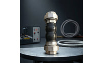 Threaded Connector with Rubber Shock Absorbing Rubber Expansion Joint Noise Reducing Flexible Connector for Warm Air Systems, Fan Ducts