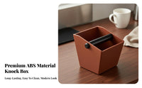 Long-Lasting ABS Plastic Espresso Knock Box Anti-Slip Base Coffee Knock Box Shock-Absorbing for Coffee Professional S, Home Brewers, Cafe