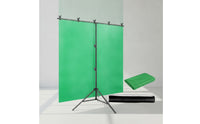 Backdrop Stand with Green Screen Adjustable Green Background Set with Stand Portable Photo Greenscreen Background for Video Filming