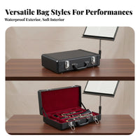 Clarinet Case Waterproof Clarinet Carrying Bag Wear-Resistant Musical Instrument Accessory for Orchestra Members, Artists, Travel, Rehearsals, Gigs