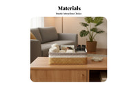 Woven Rectangular Basket adaptable Household Storage Space Saving for Adults